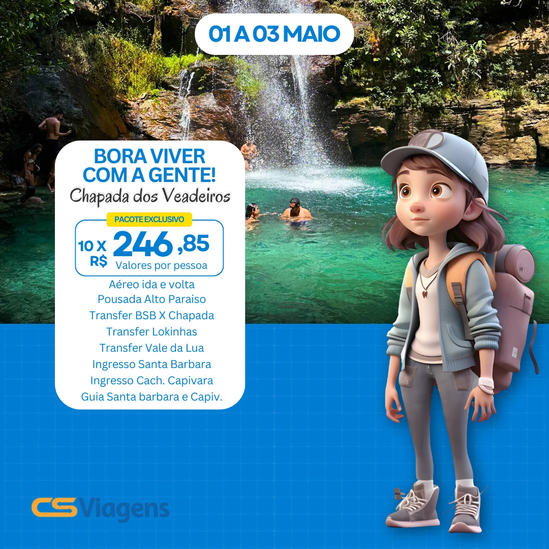 Chapada dos Veadeiros 01 a 03 Maio Feriado